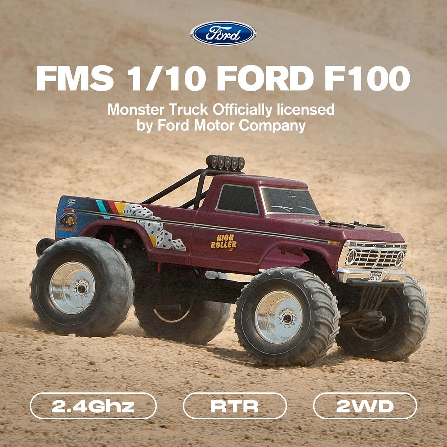1/10 Scale Ford F-100 RC Monst - Rc Hobby Grade Monster Truck 评论和价格